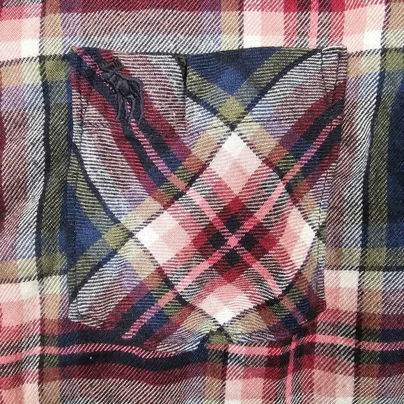 Abercrombie Kids Flannel Shirt Boys 13/14 Blue Plaid Tartan Soft Preppy Dadcore - Picture 4 of 11